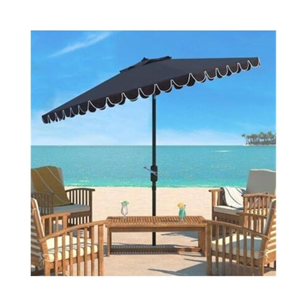 Safavieh 7.5 ft. Venice Square Umbrella Navy & White PAT8410A - main